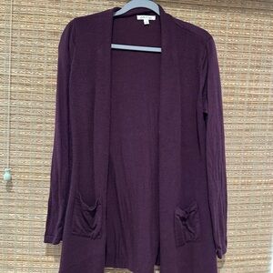 Orvis Deep Purple Cardigan Sweater